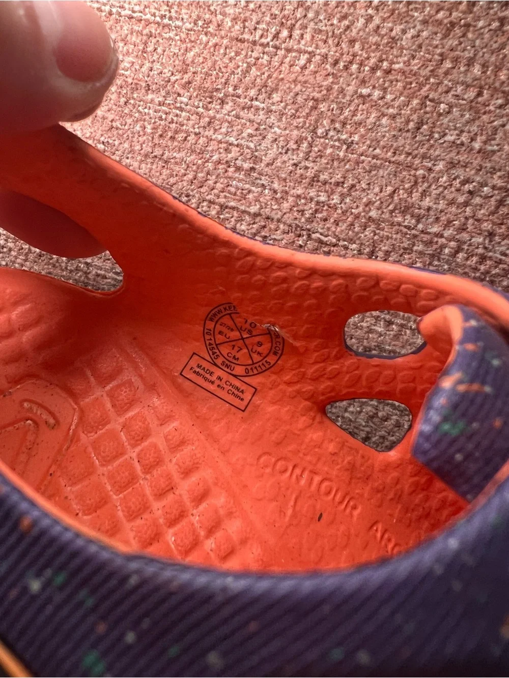 KEEN Rio Kids' Size 10 Purple & Orange Rubber Water Shoes Sandals Closed Toe